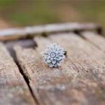 Grey Chrysanthemum Cabochon..