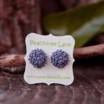 Deep Purple Flower Post Ear..