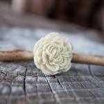 Ivory-Cream Peony Flower An..