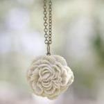 Ivory-Cream Peony Flower An..